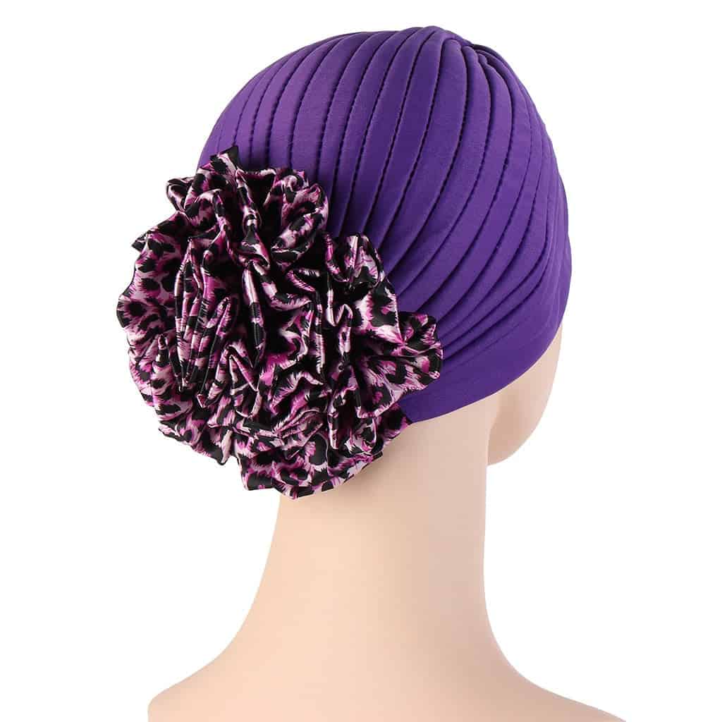 Edith Kopftuch Haare Frau Turban Lila Mode Chemo