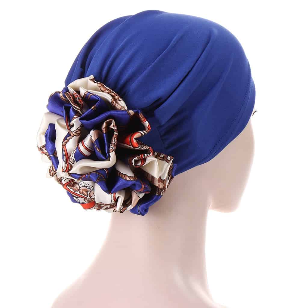 Lyne Mütze Chemo Schal Haartuch Frau Blau