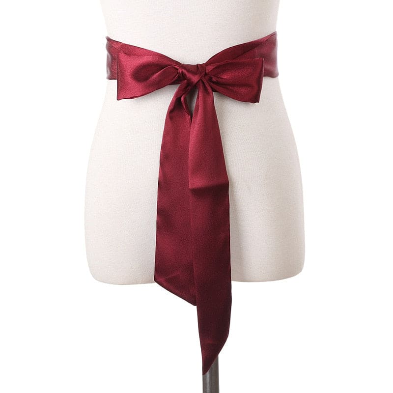 Ludivine Gürtel Schal Frau Kleid Hose Rot Uni