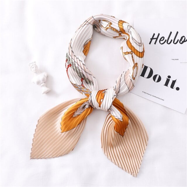 Plissiertes Haartuch Beige - Fréline