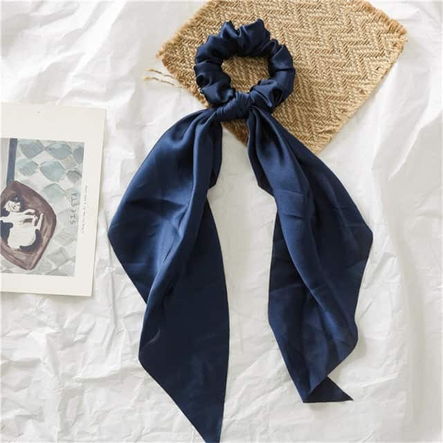 Scrunchie-Schal Uni Marine