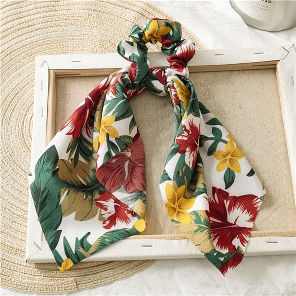 Haargummi Schal Hawaii-Blumen