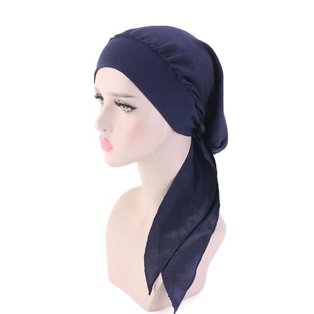 Lola Chemo-Schal Frau Marineblau Uni