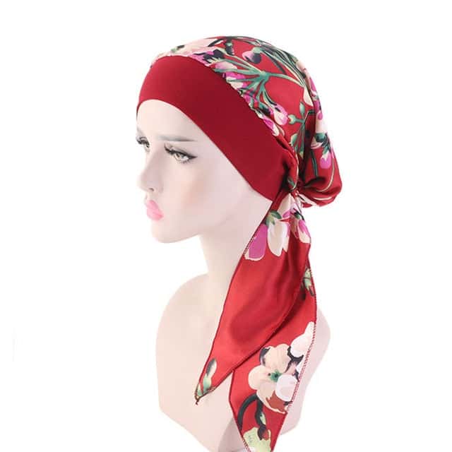 Angélique Langes Halstuch Chemo Rot - Floral