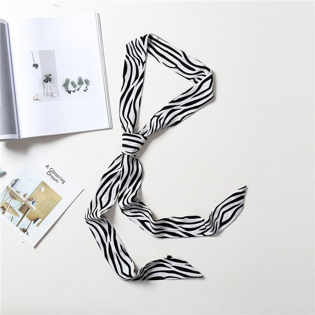Gürtel Schal Zebra Weiß