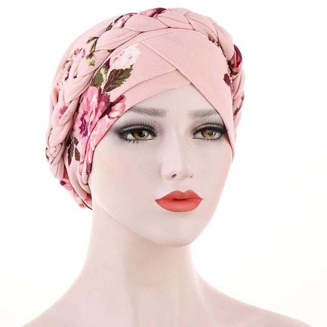 Turbantuch Chimio Rosa - Floral