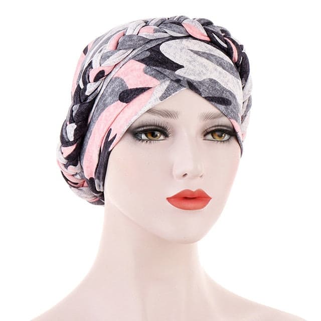 Chemo-Turban-Halstuch Rosa - Militärisch
