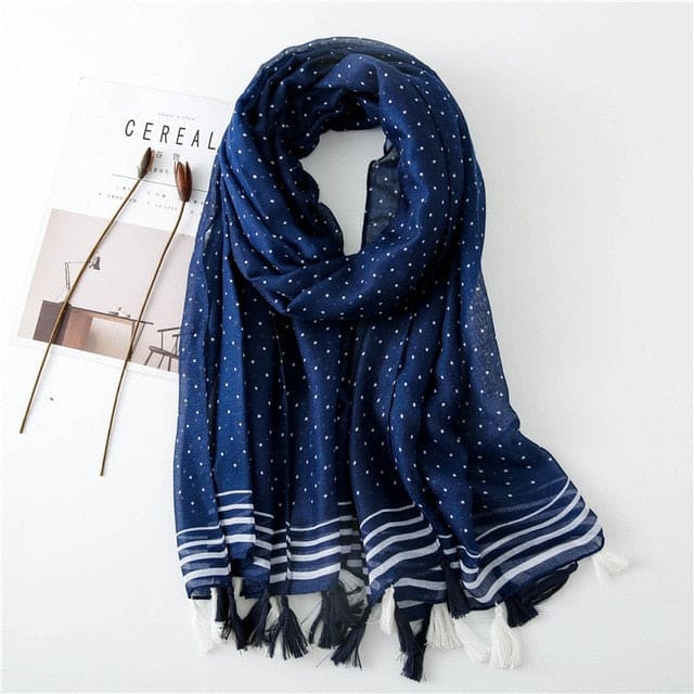 Damenschal 180 Blau - Liljana