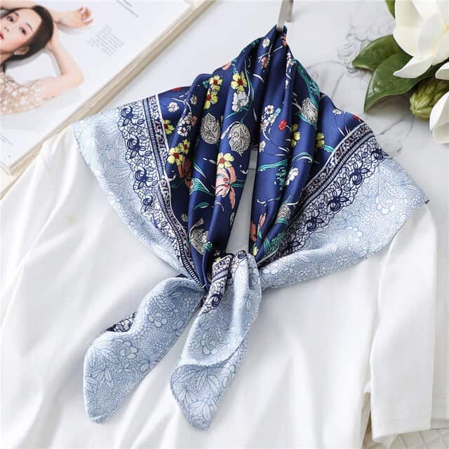 Haartuch 70 Blau - Romance