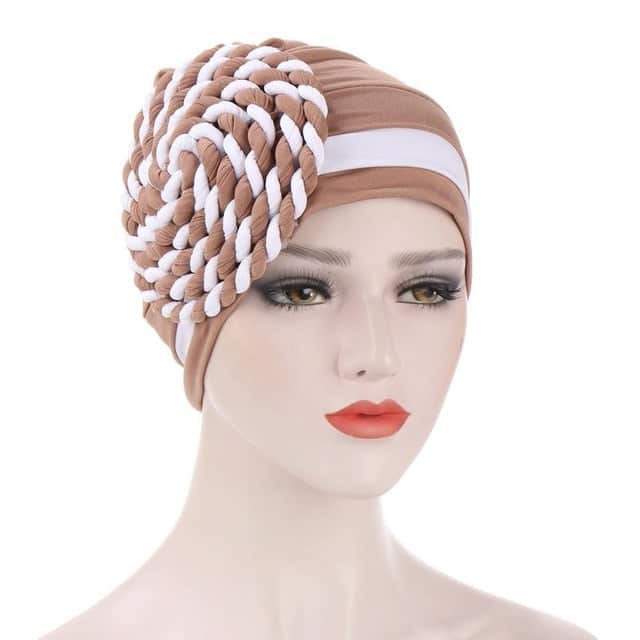 Halstuch Chemo-Mütze Beige - Marinière