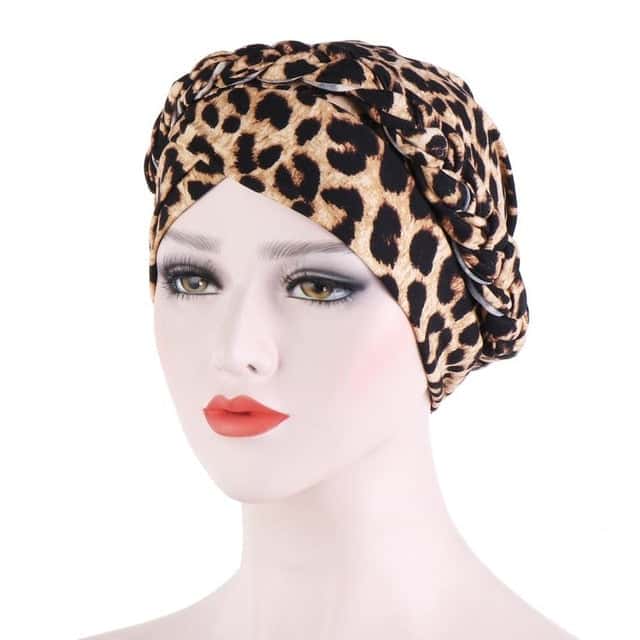 Chemo-Turban-Halstuch - Leopard