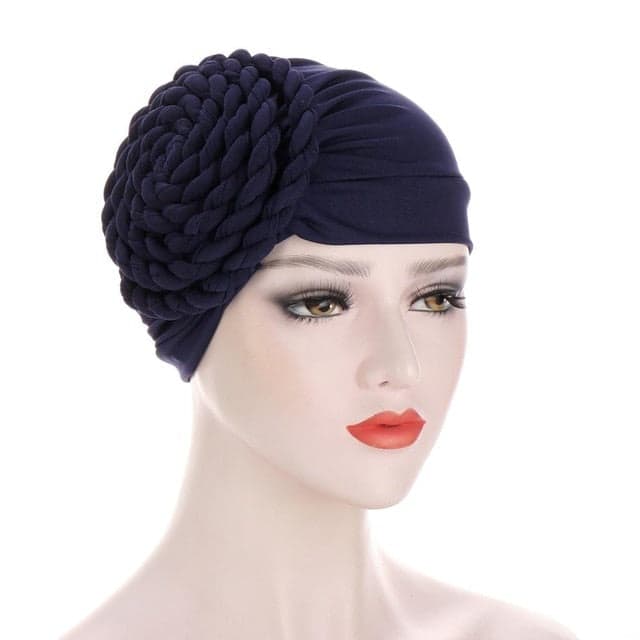 Halstuch Chemo-Mütze Marineblau - Uni