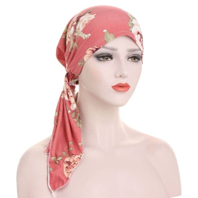 Aloïse Kopftuch Frau Modern Chemo Haar Rosa Gemustert