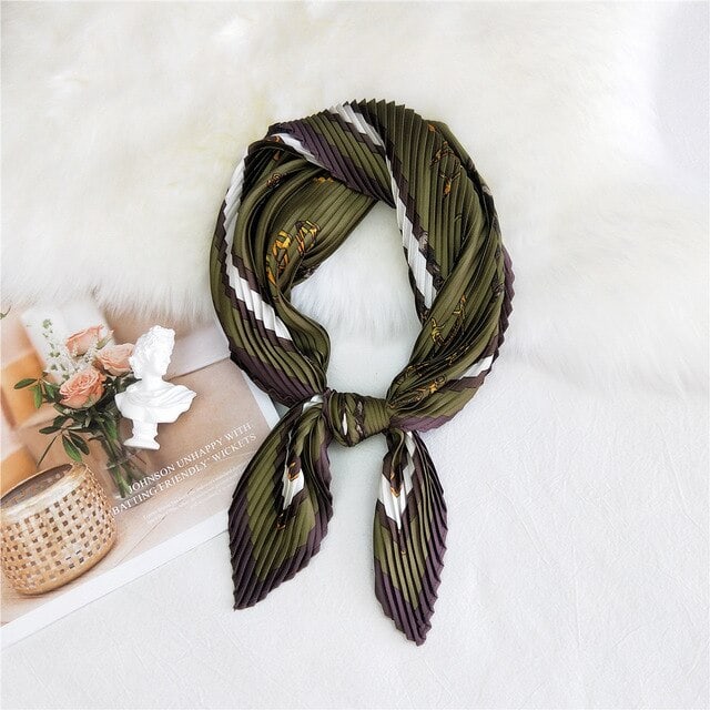 Plissiertes Haartuch Khaki - Haras