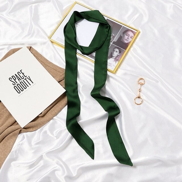 Gürtel Schal Frau Kleid Hose Grün Uni