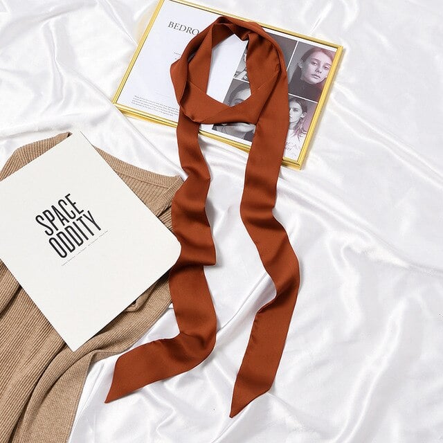 Gürtel Schal Frau Kleid Hose Braun Uni