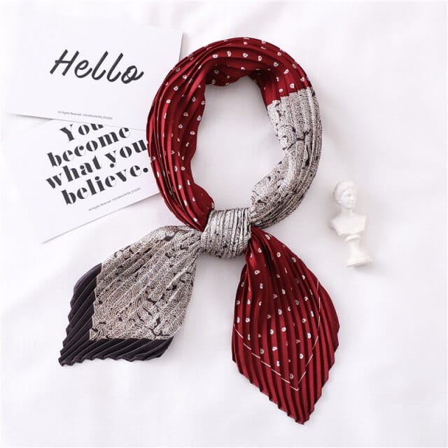 Plissiertes Haartuch Bordeaux - Edwina
