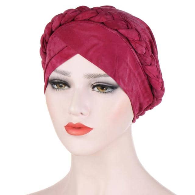 Norianne Turban Frau Kopftuch Chemo Modern Rot Uni