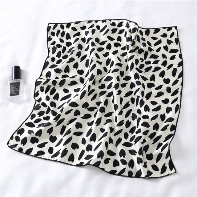 Haartuch 50 Weiß - Leopard