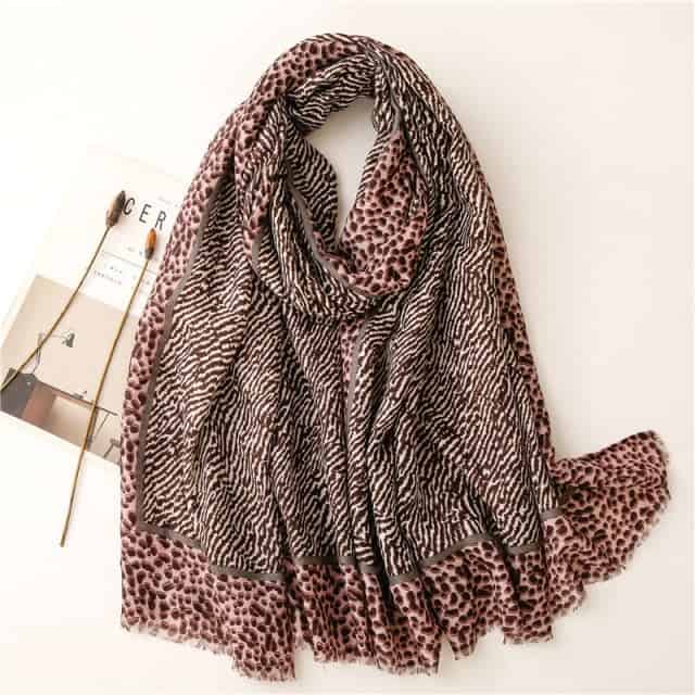 Kopftuch Für Frauen 180 Rosa - Venla Leopard